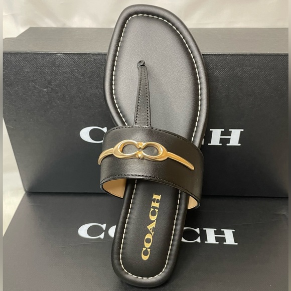 New in box Coach Jada Sandal Black size 5 - Picture 8 of 9